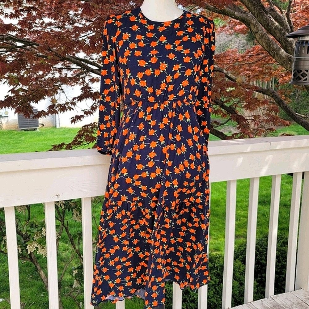 🆕️ J Crew midi dress poppy fields